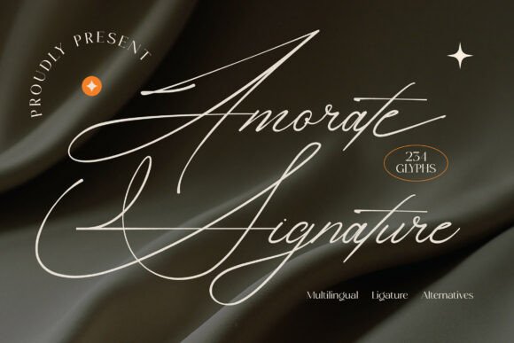 Amorate Signature: A Script Font for Campaign Creativity