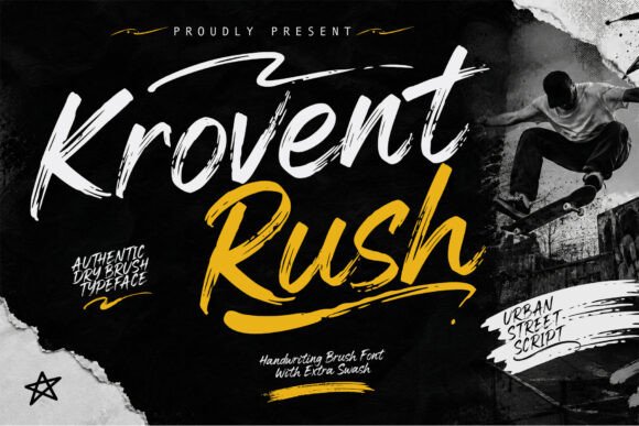 Krovent Rush: A Bold Font for Dynamic Digital Design