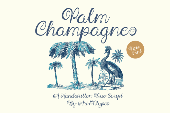 Palm Champagne Font for Handmade Creators
